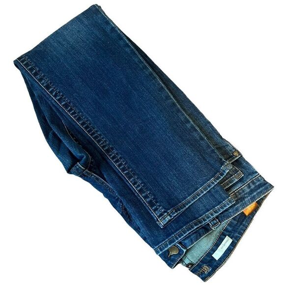 Kut From The Kloth Distressed Classic Straight Leg Dark Wash Jeans Size 14 - Picture 5 of 9